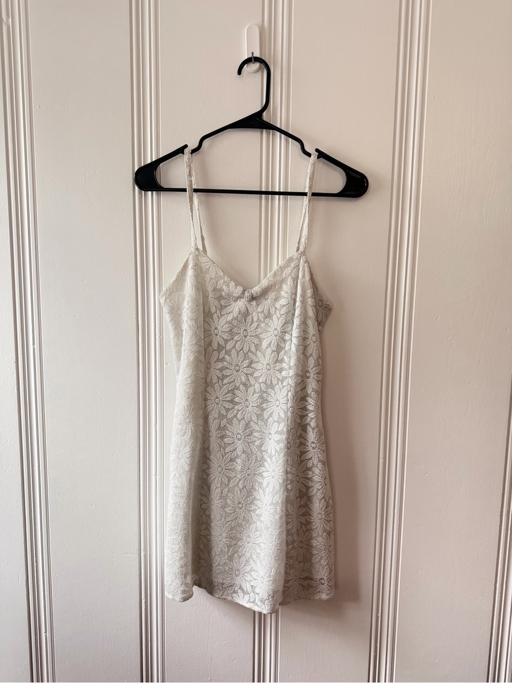 Lace Floral Vintage Dress - light blue